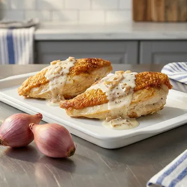 Pan-Seared Chicken Breast with Sauce Fines Herbes