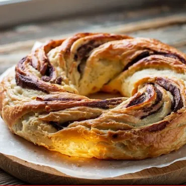Individual Cinnamon Roll Wreath